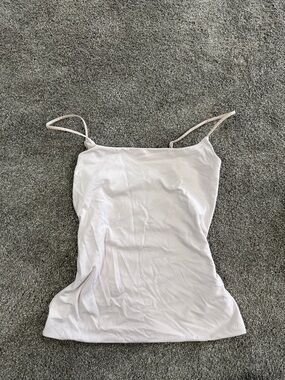 Aritzia Contour Lightweight White Spaghetti Strap Tank Top